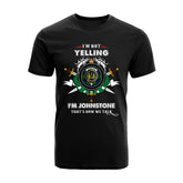 Johnstone Modern Tartan Crest T-shirt - I'm not yelling style
